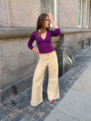 Johanne jeans with wide legs - Sand