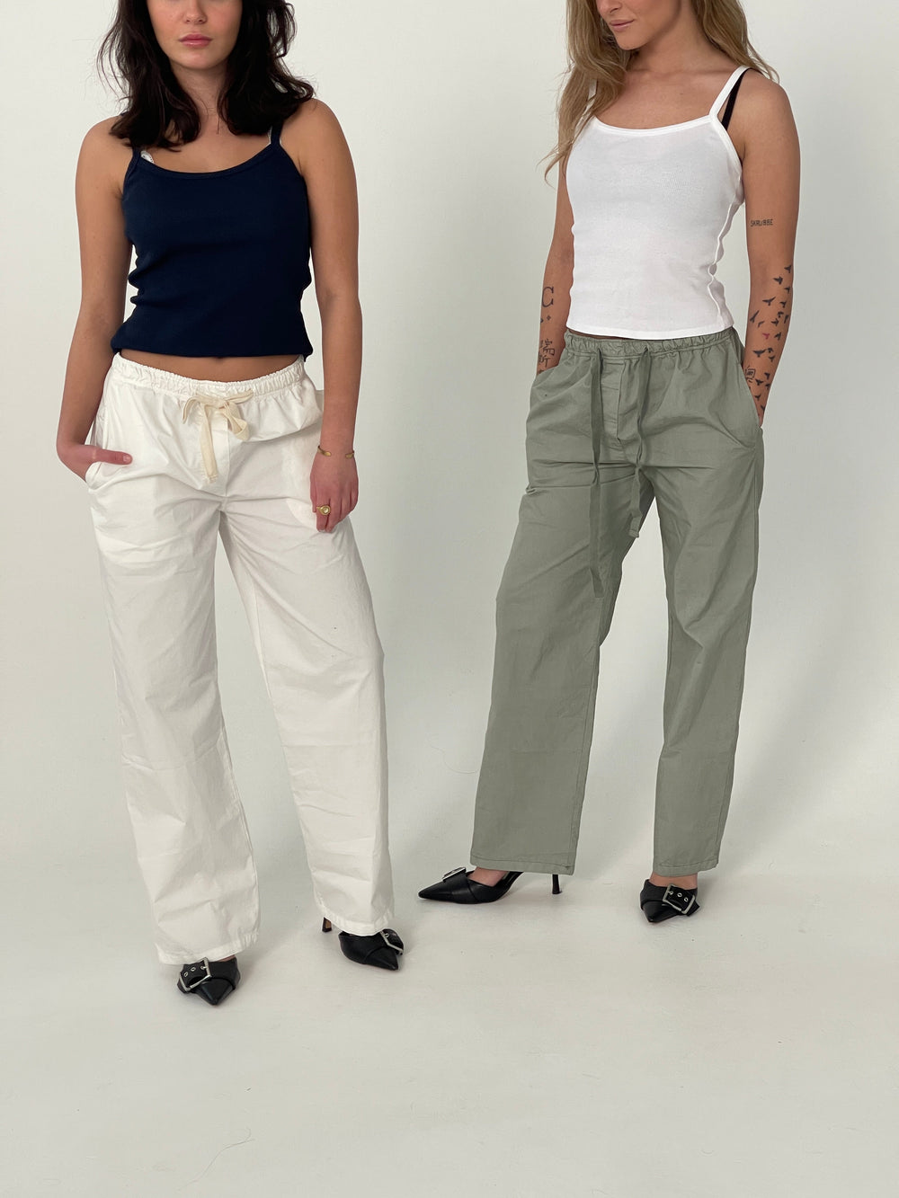 Thora straight pants - off white