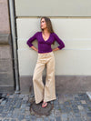Johanne jeans with wide legs - Sand