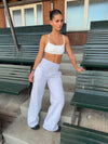 Juno sweatpants with folded waistband - Grey