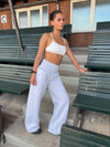Juno sweatpants with folded waistband - Grey