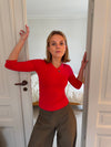 Tovina blouse with 3/4 sleeves - Red