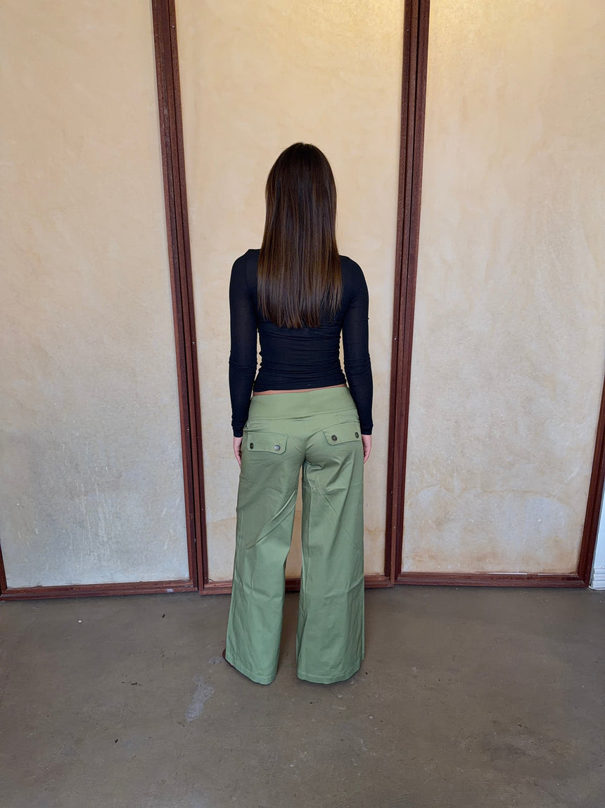 Maxim pants with buttons - Green