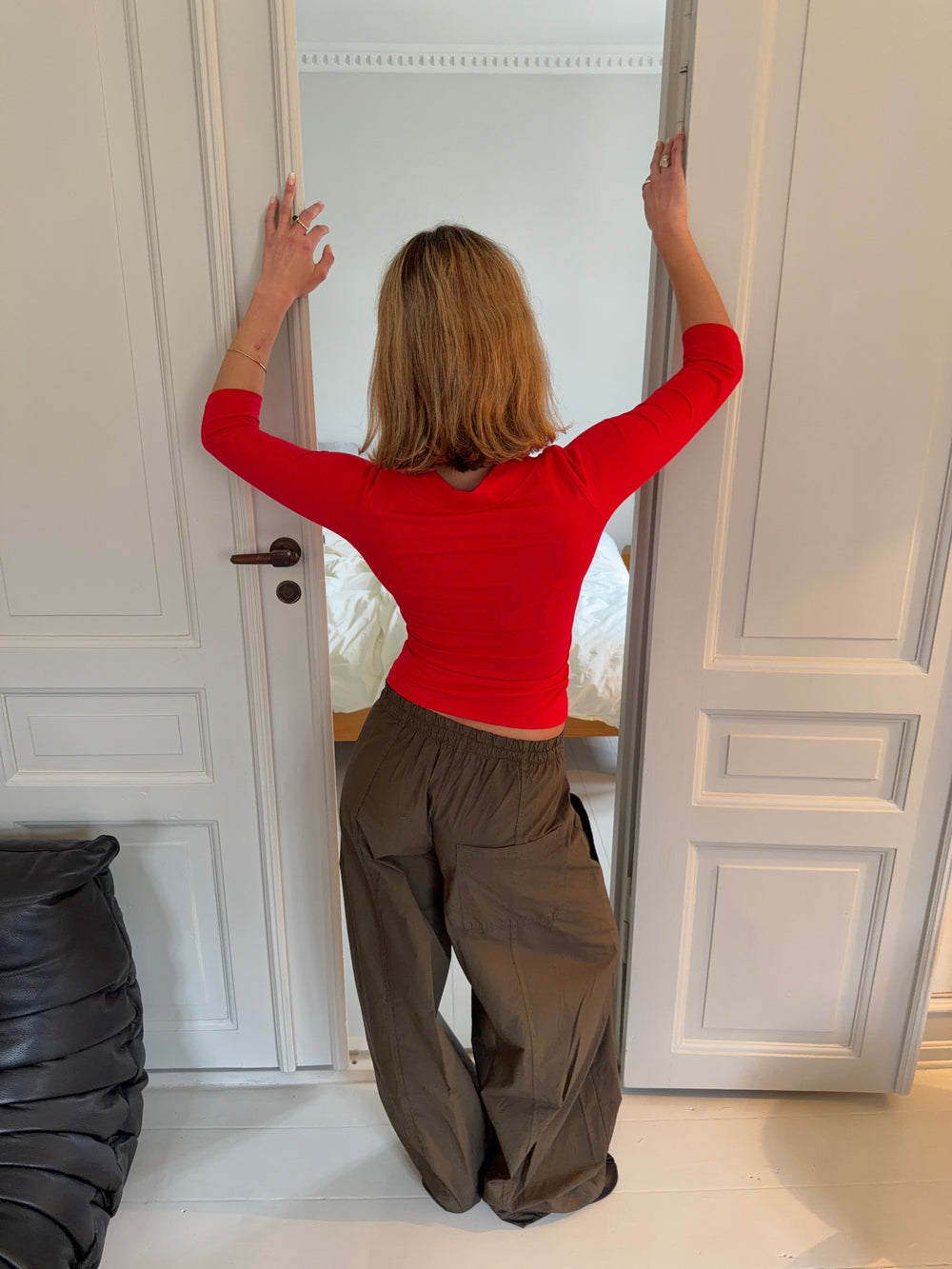 Tovina blouse with 3/4 sleeves - Red