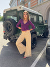 Johanne jeans with wide legs - Sand