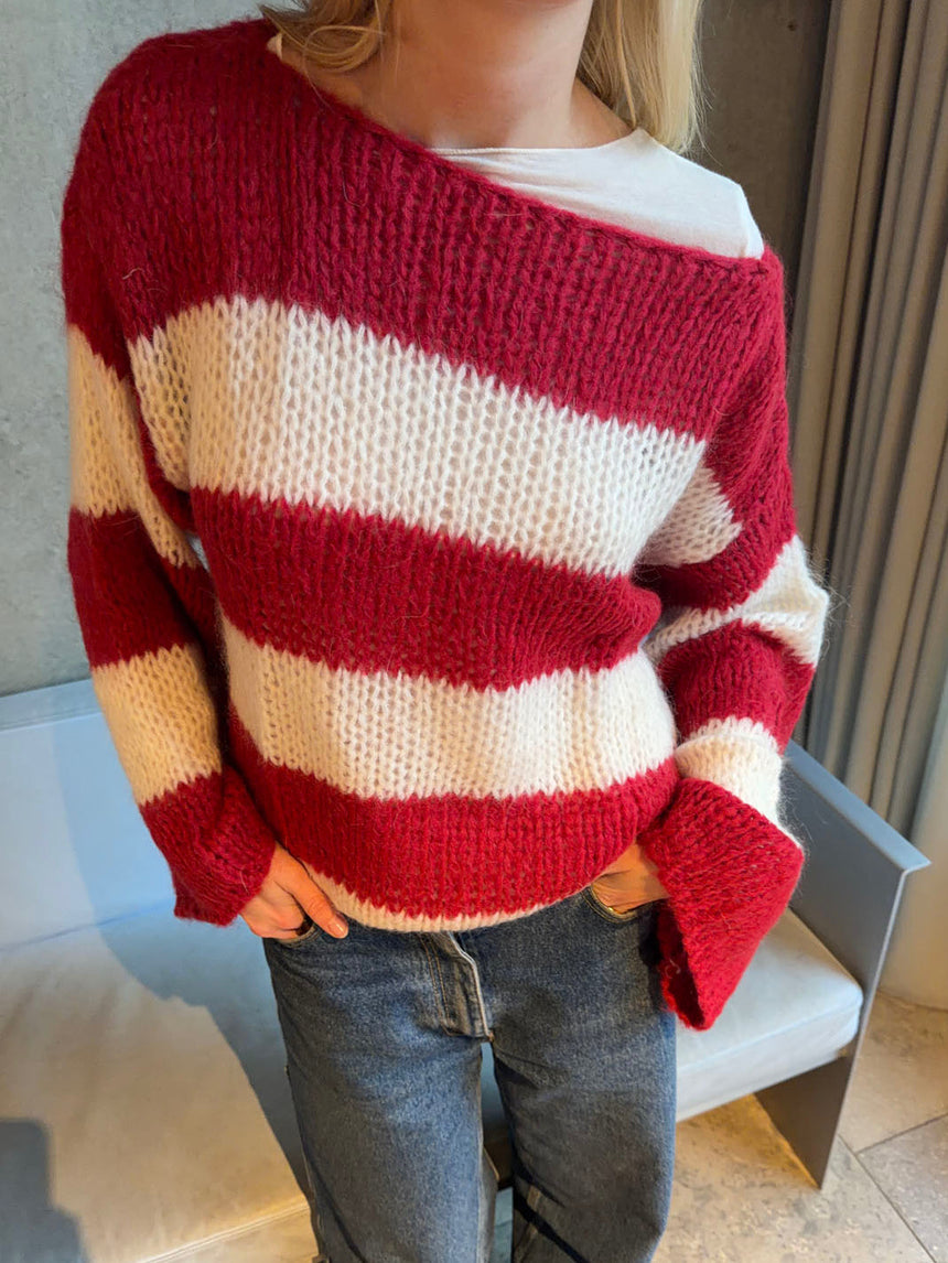 Manda striped knit - Red/white