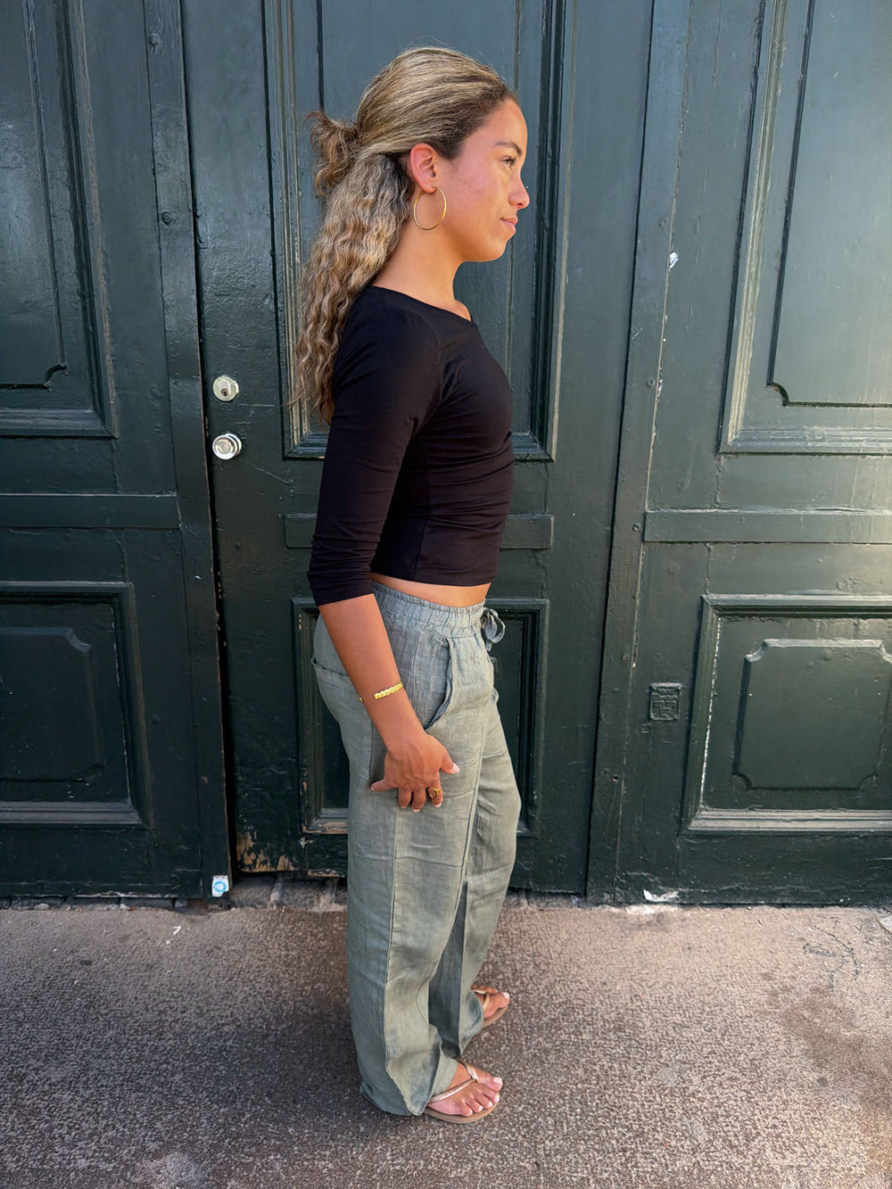 Signe linen pants - Khaki
