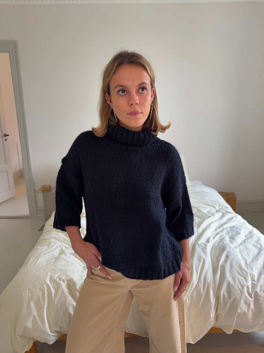 Dubleo knit with short sleeves - Navy