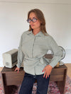 Brenna shirt with tie detail – Green