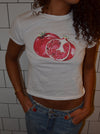"Pomegranate" baby tee - White
