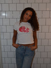 "Pomegranate" baby tee - White