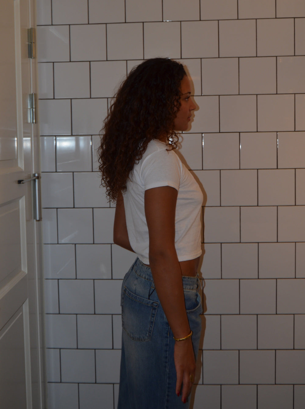 "Pomegranate" baby tee - White