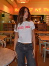 "Kiss me" baby tee - White