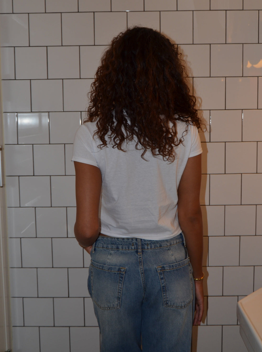 "Pomegranate" baby tee - White