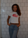 "Pomegranate" baby tee - White