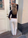 Hilja stribed linen pants - beige