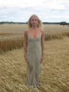 Lilje dress with pattern - Sage green
