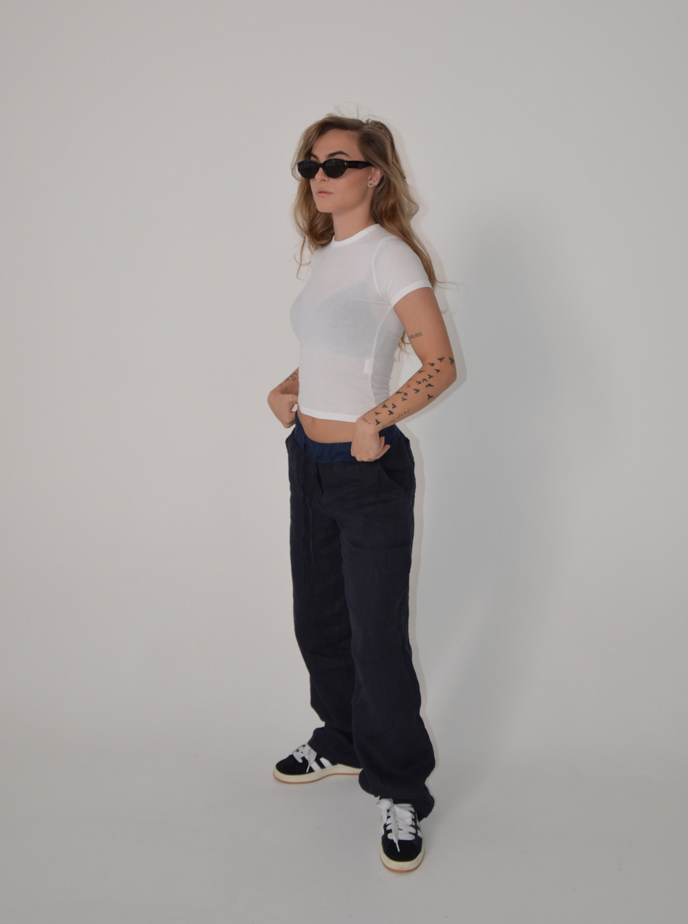 Angel linen pants - navy