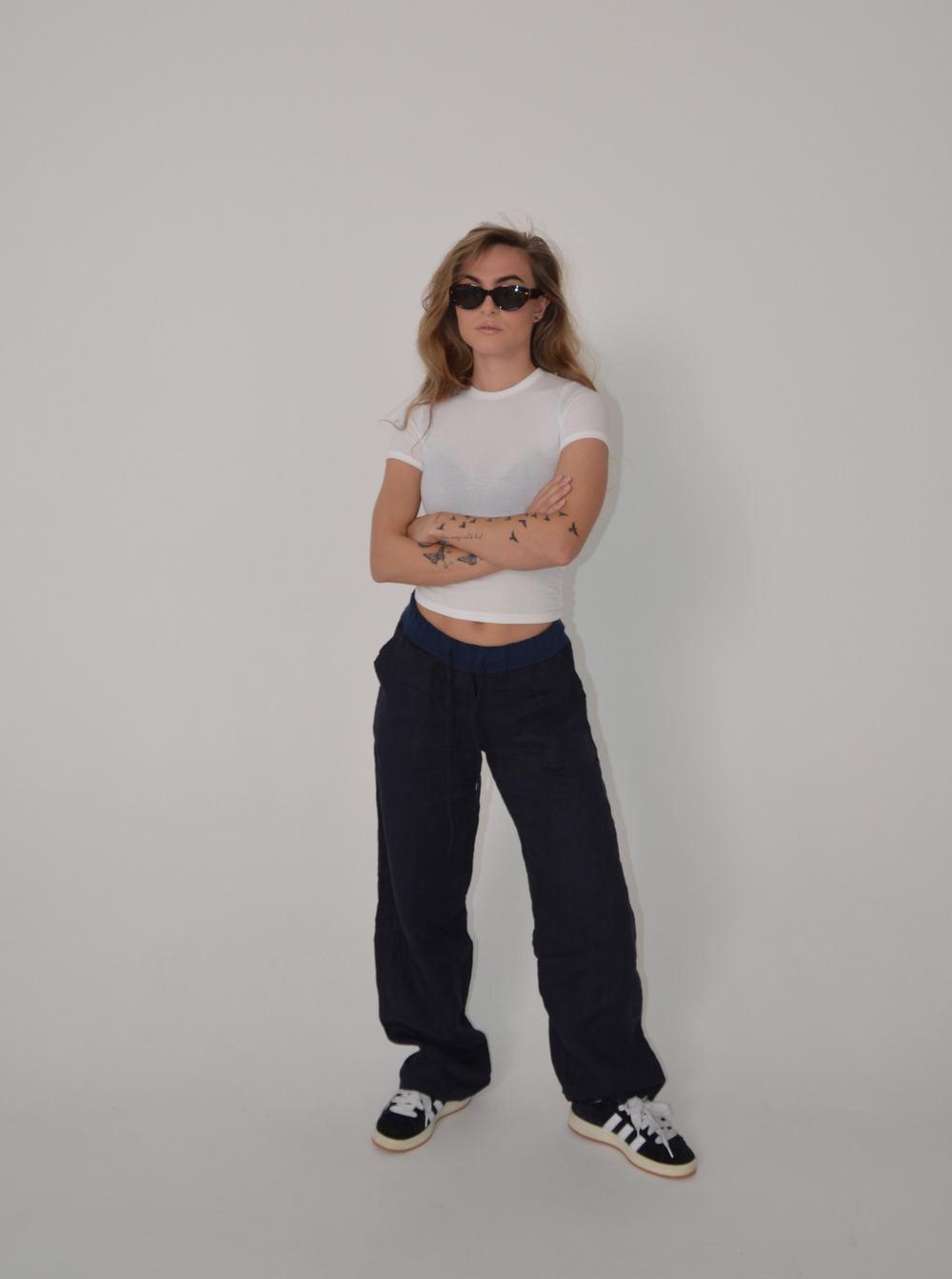 Angel linen pants - navy