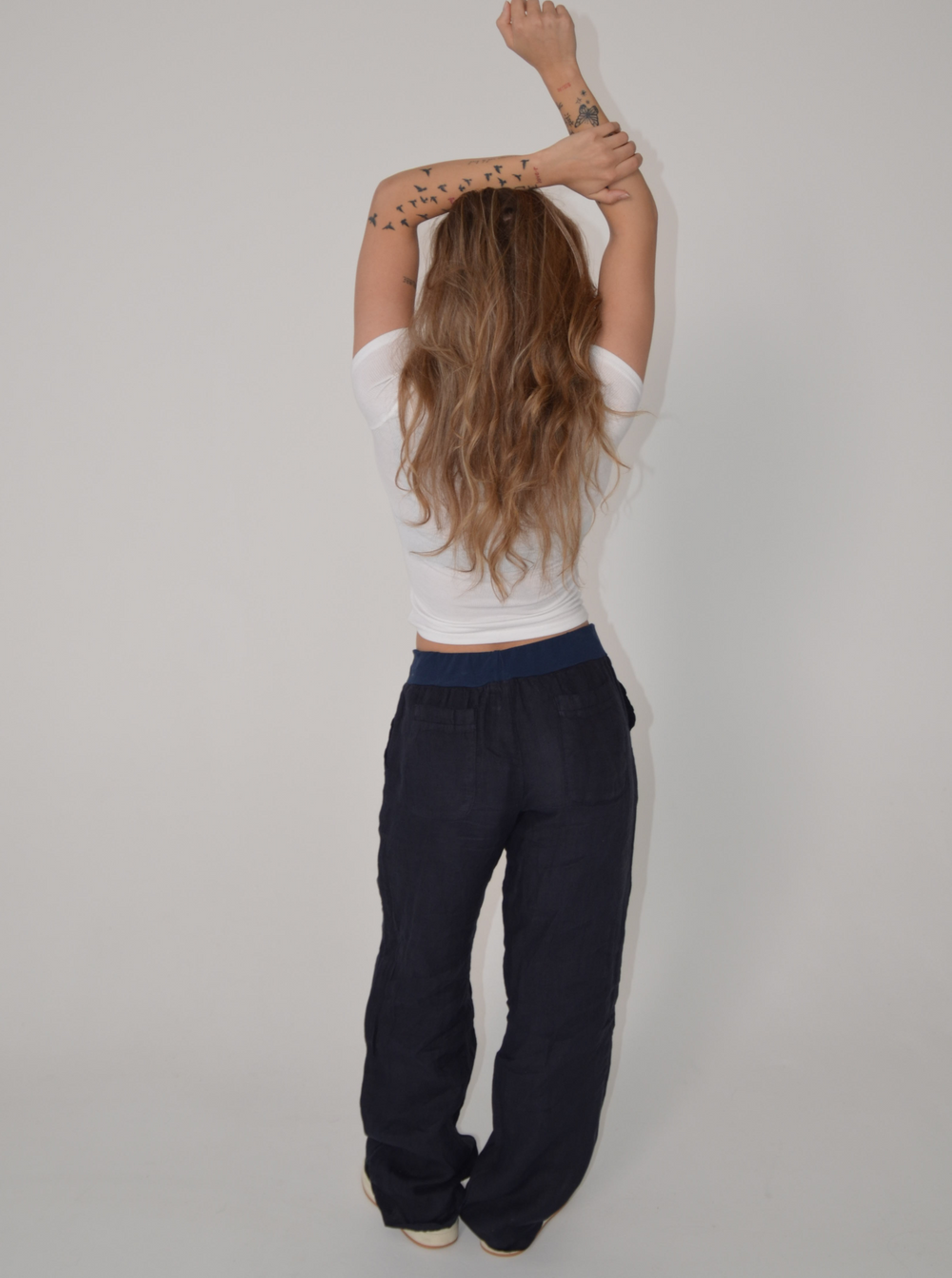 Angel linen pants - navy