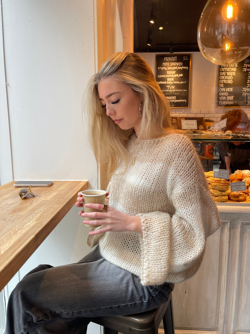 Manda striped knit - Beige/white