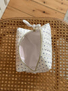 Honey small toiletry bag with dots - White/navy