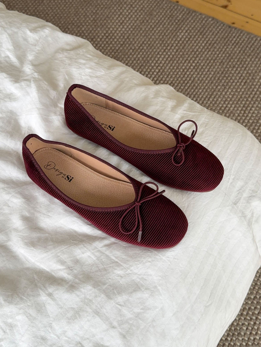 Cossetta ballerina with detail - Burgundy