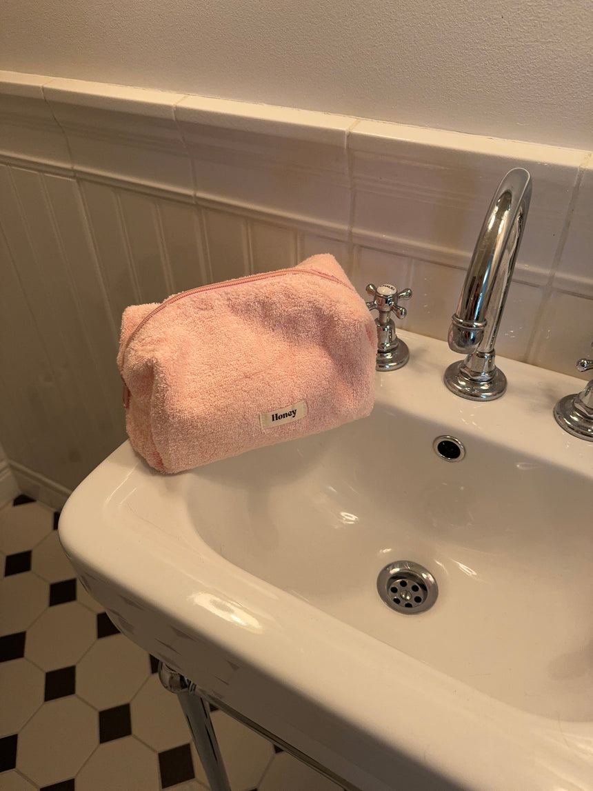 Honey large toiletry bag - Pink fluffy