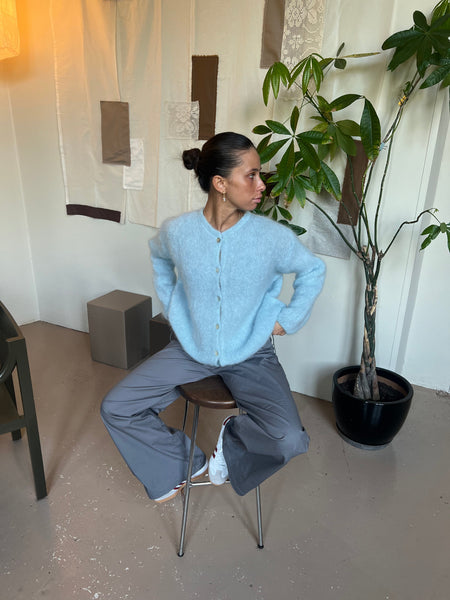 Jamilla mohair cardigan - Light blue – Designbysi.se