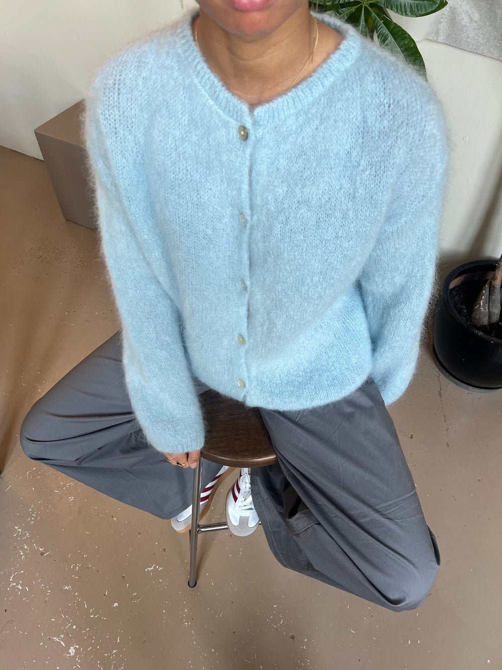 Jamilla mohair cardigan - Light blue