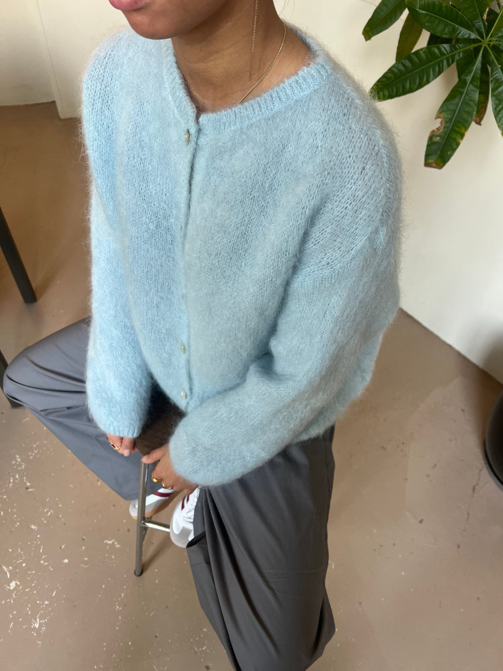 Jamilla mohair cardigan - Light blue