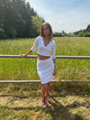 Shay pointelle skirt - White