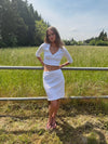 Shay pointelle skirt - White