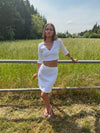 Shay pointelle skirt - White