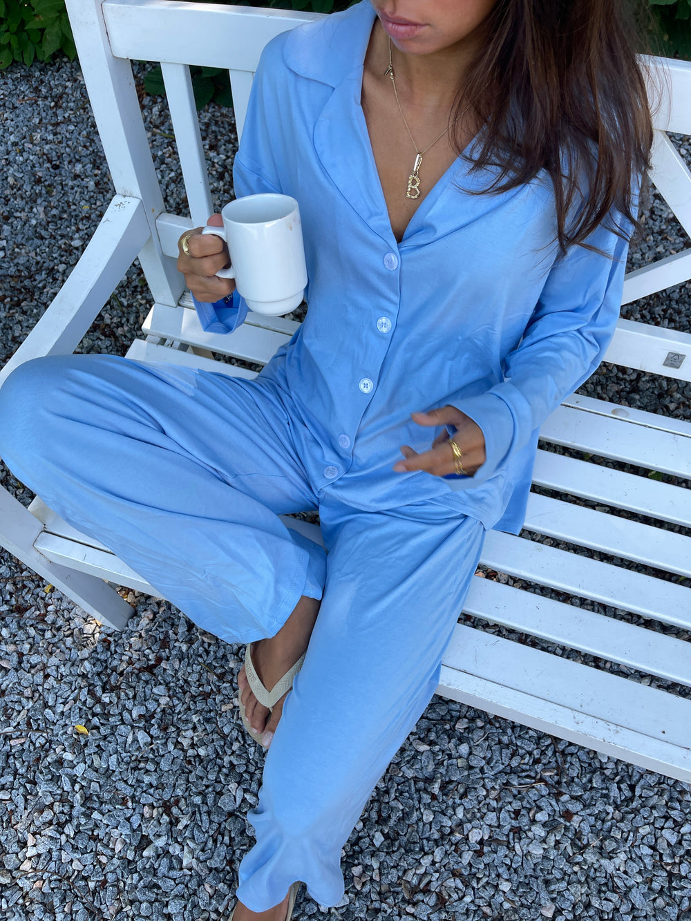 Laura pyjamas pants - Light blue