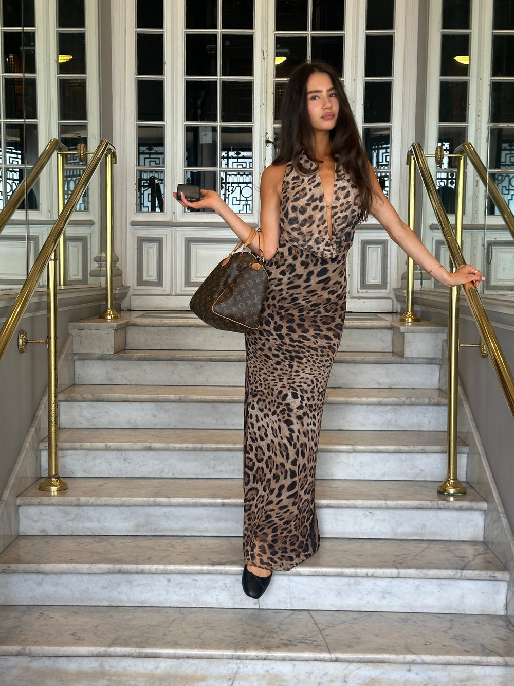 Columbine maxi dress - leopard Designbysi.se Columbine maxi dress - leopard Designbysi.se