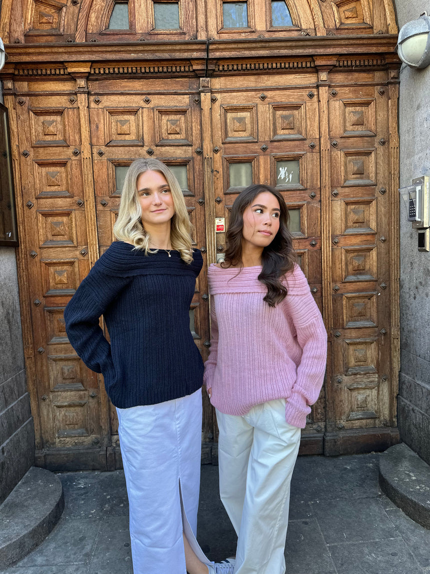 Elinor off shoulder knit - Pink