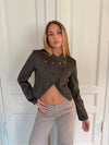 Renata asymmetric blazer - Dark brown