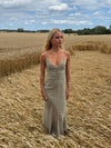 Lilje dress with pattern - Sage green