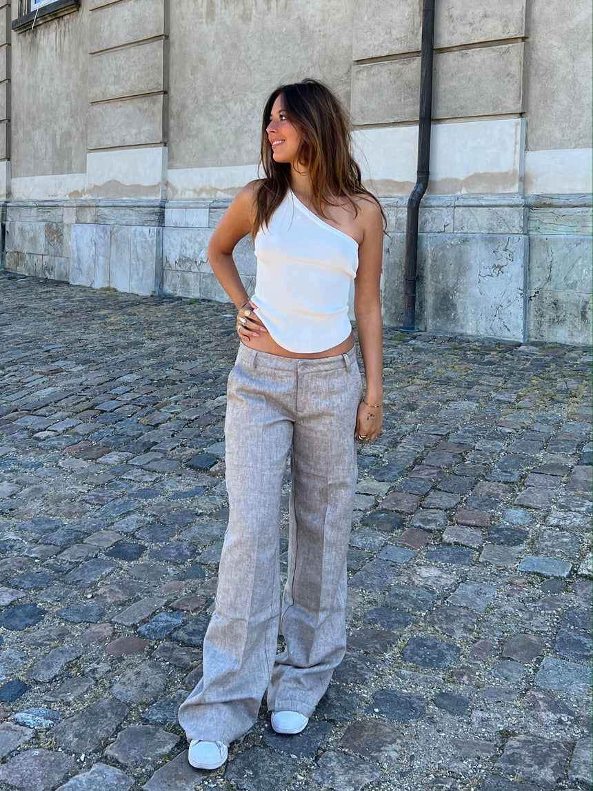 Ariel one-shoulder top - White