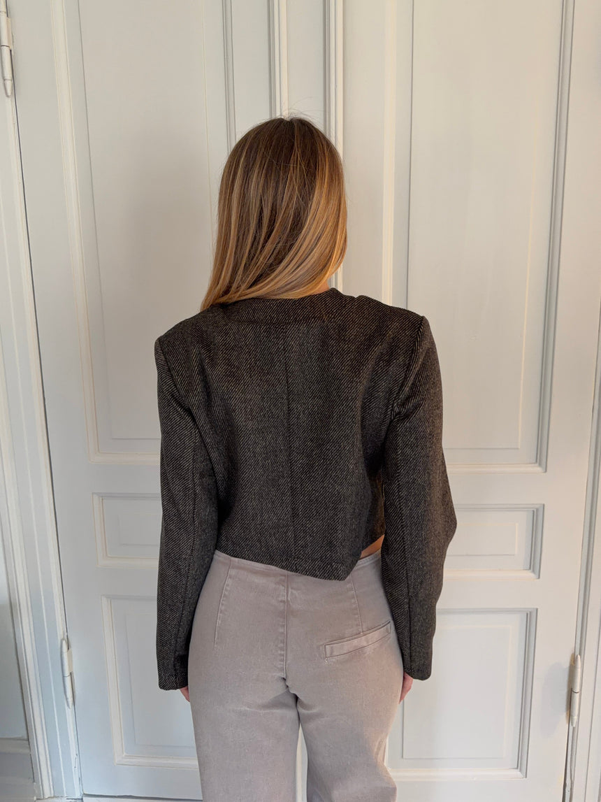 Renata asymmetric blazer - Dark brown