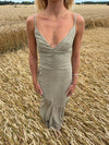 Lilje dress with pattern - Sage green