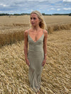 Lilje dress with pattern - Sage green