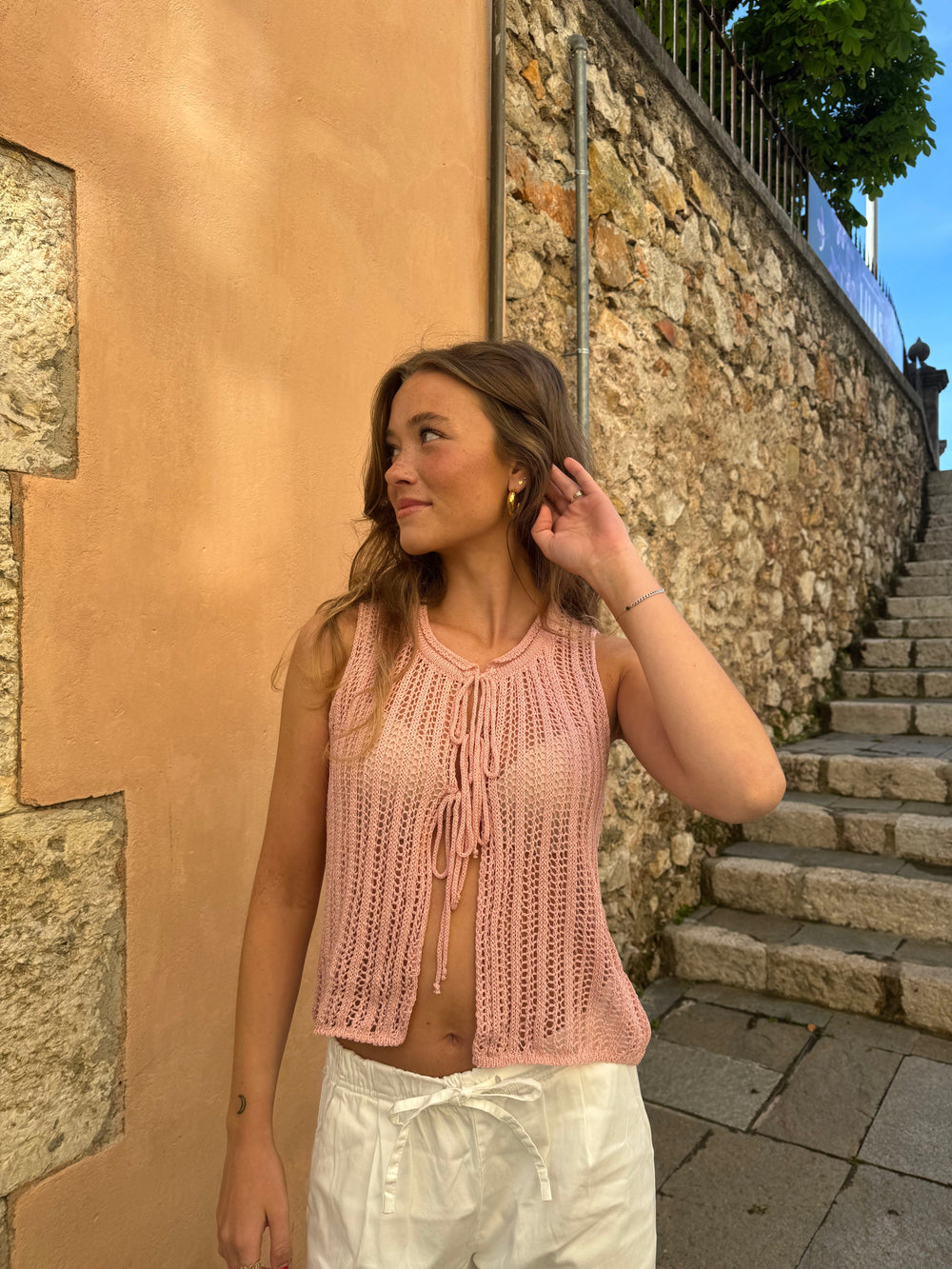 Hadil knitted top - Pink