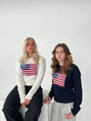 US flag knit - White