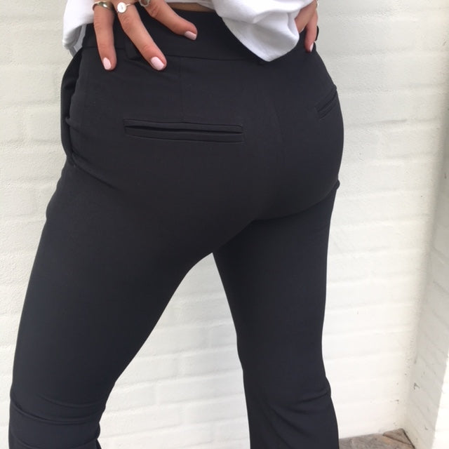 Flare pants with pockets - Black