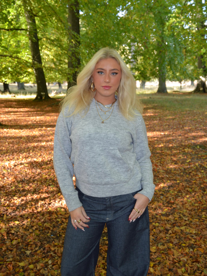 Tilly knitted hoodie - Grey