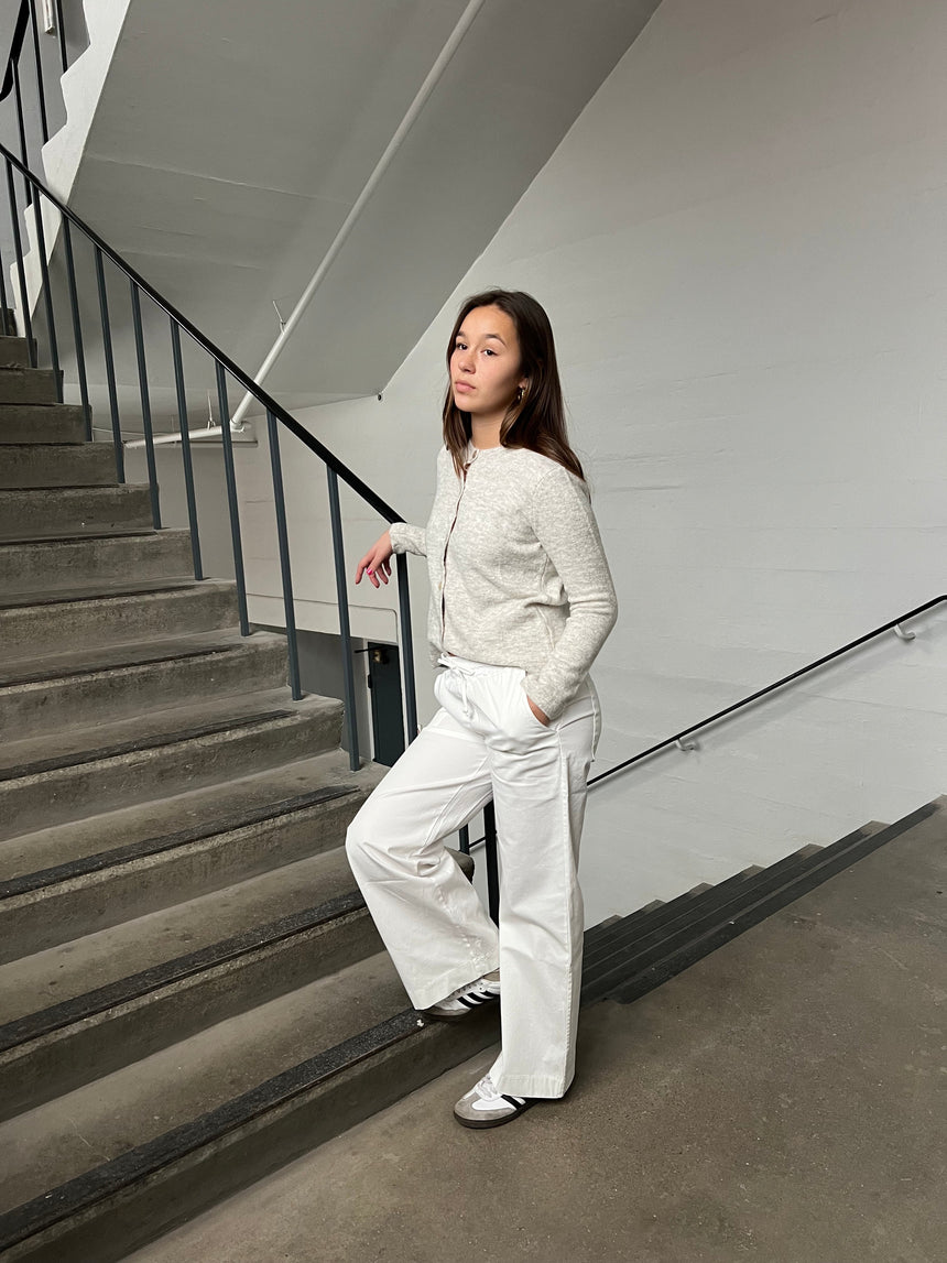 Lucille Pants with drawstring closure - White