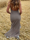 Marisola dress with polka dots – Khaki/Pink