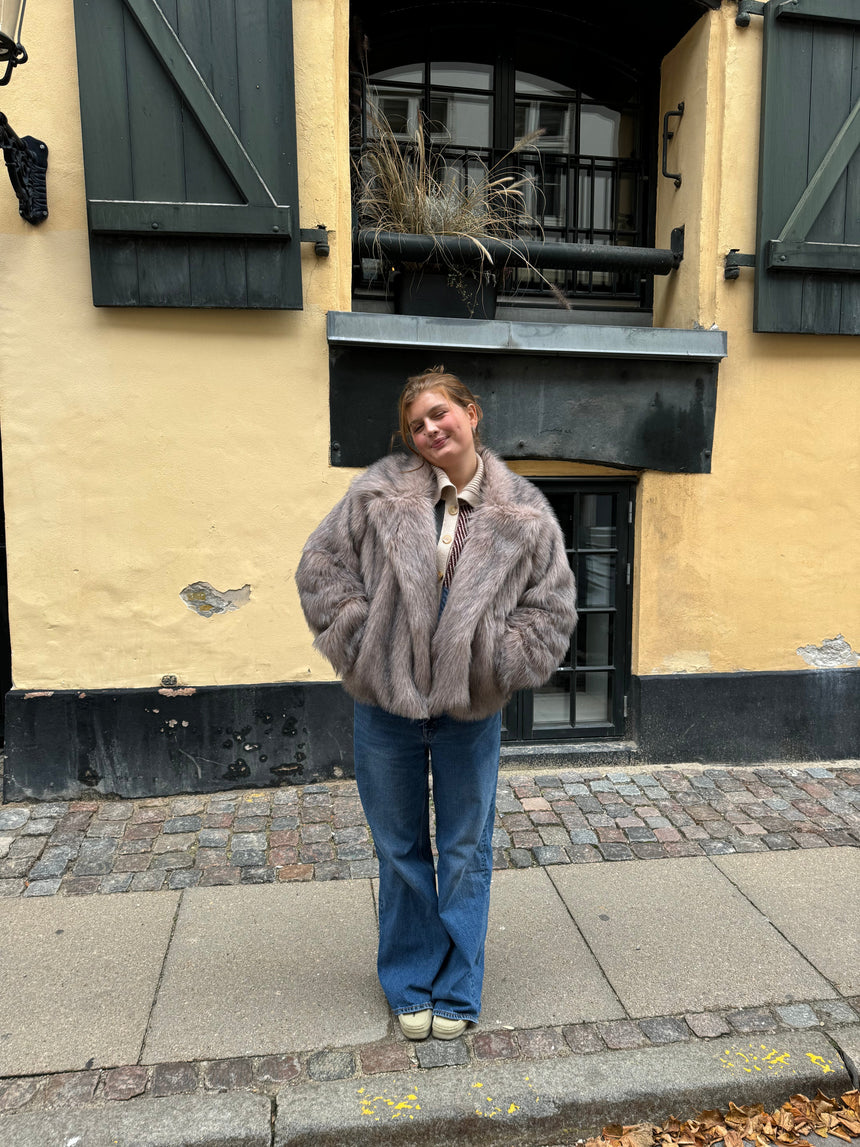 Tilla faux fur coat - Beige